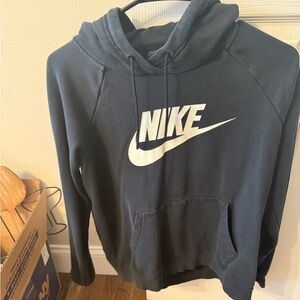 Nike Black Hoodie with White Logo